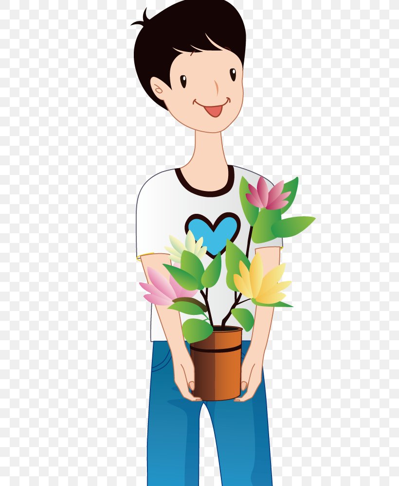 Boy, PNG, 600x1000px, Watercolor, Cartoon, Flower, Frame, Heart Download Free