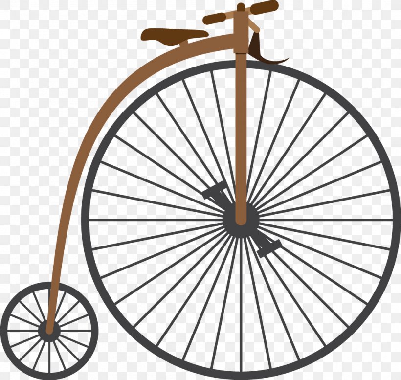 Penny-farthing Bicycle Wheels Big Wheel Clip Art, PNG, 1001x949px, Pennyfarthing, Area, Art Bike, Bicycle, Bicycle Accessory Download Free