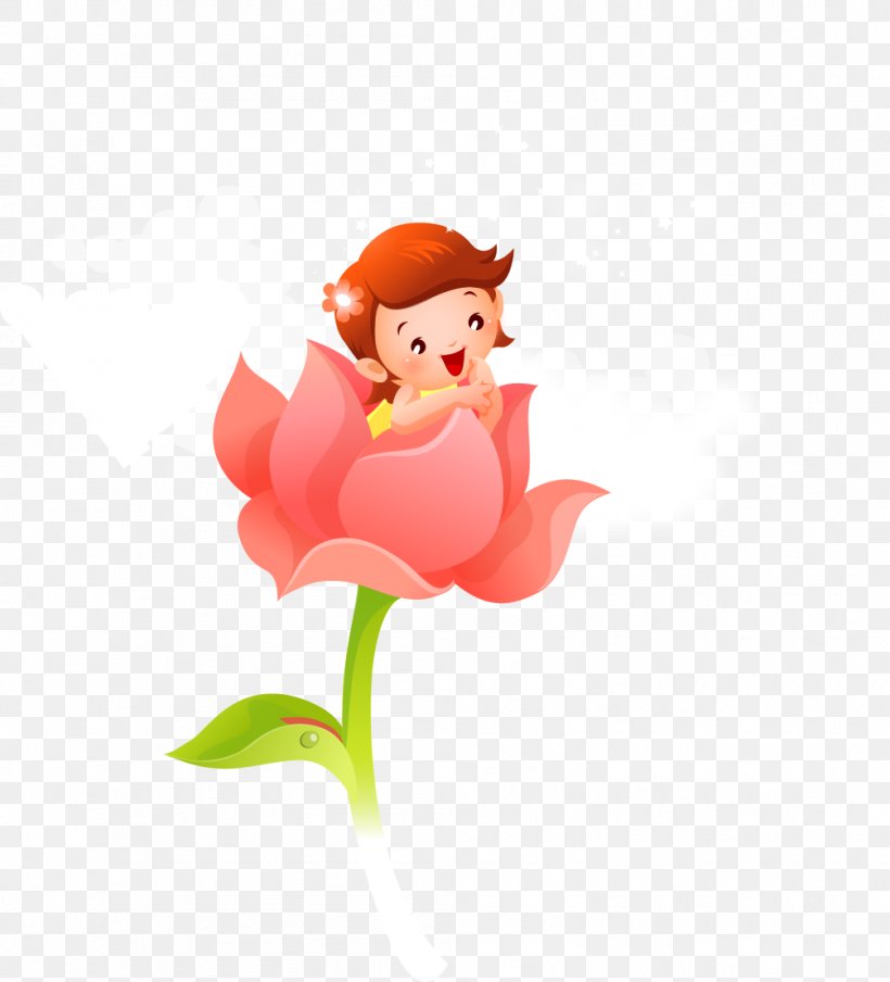 Child Cartoon Flower, PNG, 1005x1109px, Child, Art, Beach Rose, Cartoon, Color Download Free
