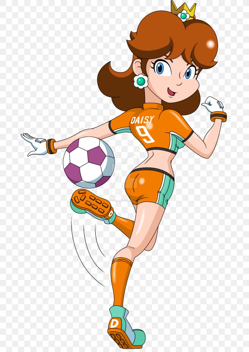 Mario Strikers Charged Super Mario Strikers Princess Daisy Princess Peach, PNG, 690x1157px, Mario Strikers Charged, Arm, Art, Cartoon, Child Download Free