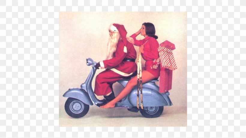 Santa Claus Scooter Christmas Vespa Motorcycle, PNG, 960x540px, Watercolor, Cartoon, Flower, Frame, Heart Download Free