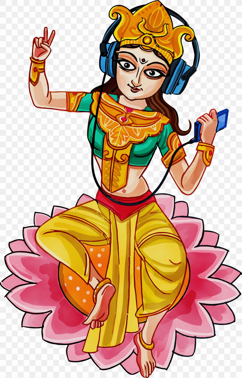 Cartoon, PNG, 1919x2999px, Vasant Panchami, Basant Panchami, Cartoon, Paint, Saraswati Download Free