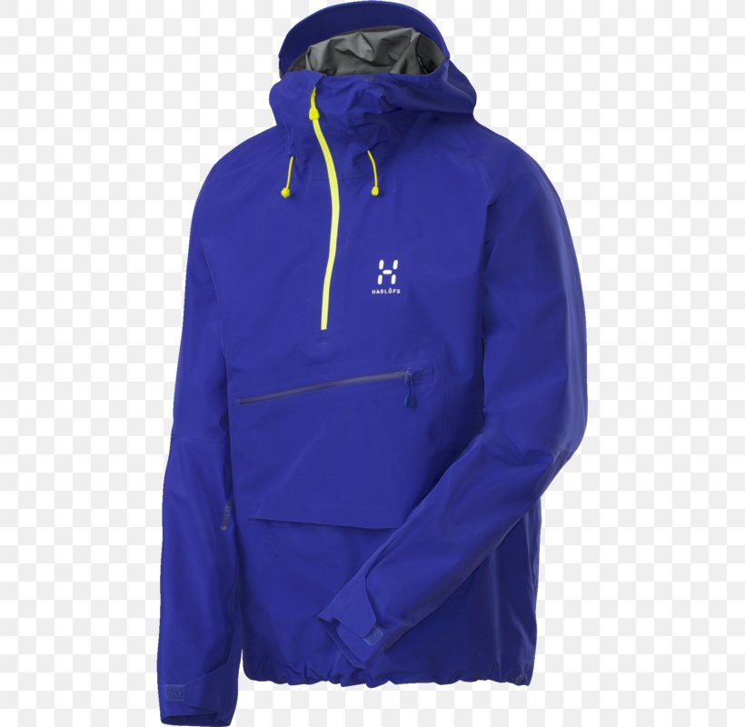 Hoodie Haglöfs Jacket Sweater Gore-Tex, PNG, 640x800px, Hoodie, Blue, Clothing, Cobalt Blue, Electric Blue Download Free