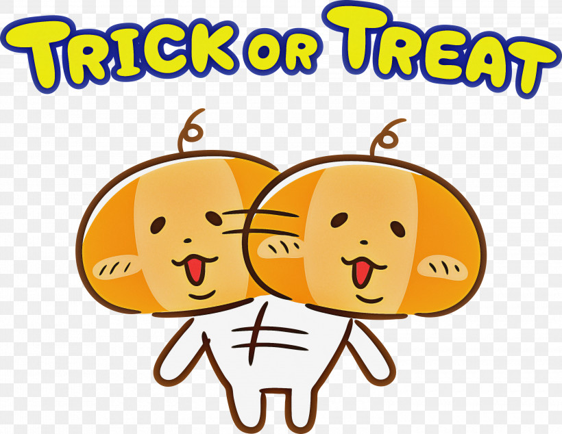 TRICK OR TREAT Happy Halloween, PNG, 3000x2322px, Trick Or Treat, Cartoon, Emoticon, Happy Halloween, Jackolantern Download Free