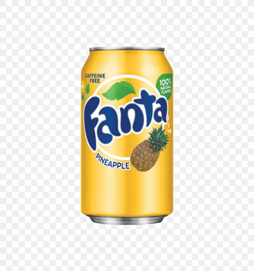 Fizzy Drinks Coca-Cola Fanta Cream Soda Pineapple, PNG, 900x962px, Fizzy Drinks, Aluminum Can, Beverage Can, Brand, Caffeine Download Free