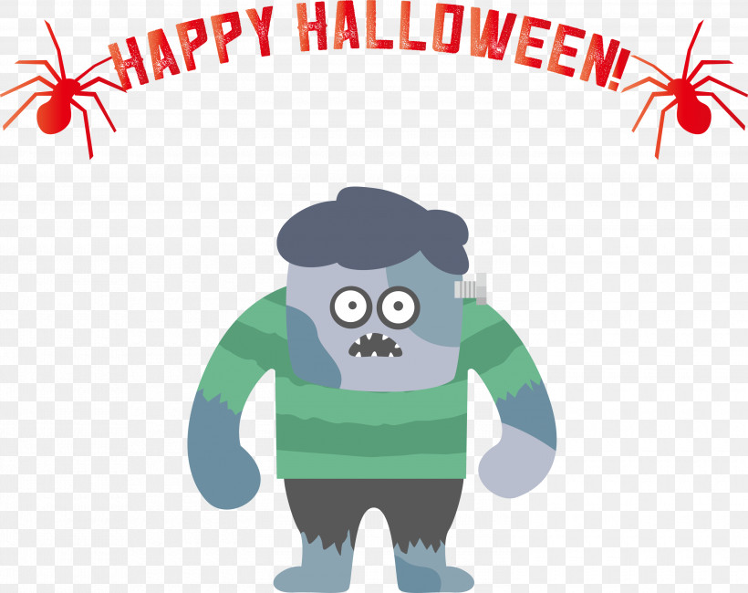 Happy Halloween, PNG, 3000x2381px, Happy Halloween, Cartoon, Christmas Day, Drawing, Logo Download Free