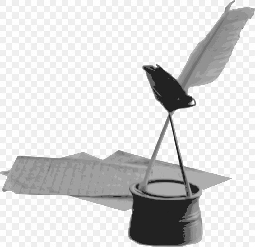 Paper Scholarship Inkwell Quill Clip Art, PNG, 2398x2330px, Paper, Alcoholic Drink, Bird, Black And White, Drink Download Free