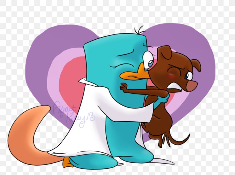 Perry The Platypus Canidae Illustration DeviantArt, PNG, 800x610px, Watercolor, Cartoon, Flower, Frame, Heart Download Free