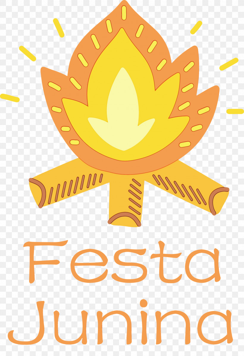 Flower Logo Symbol Yellow Text, PNG, 2056x3000px, Festa Junina, Flower, June Festival, Leaf, Logo Download Free