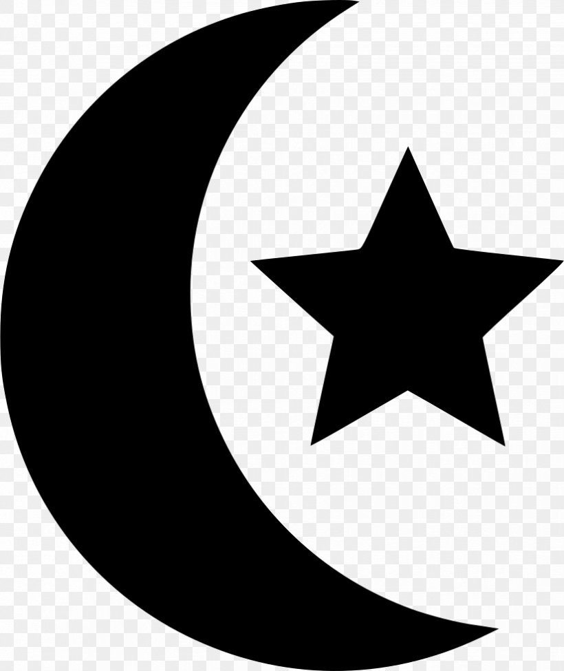 Star And Crescent Symbols Of Islam Culture, PNG, 824x980px, Star And Crescent, Black, Black And White, Crescent, Culture Download Free