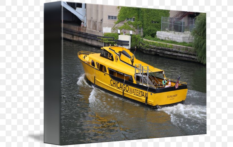 Boat Chicago River Water Transportation Chicago Water Taxi Waterway, PNG, 650x518px, Boat, Art, Canvas, Chicago, Chicago River Download Free