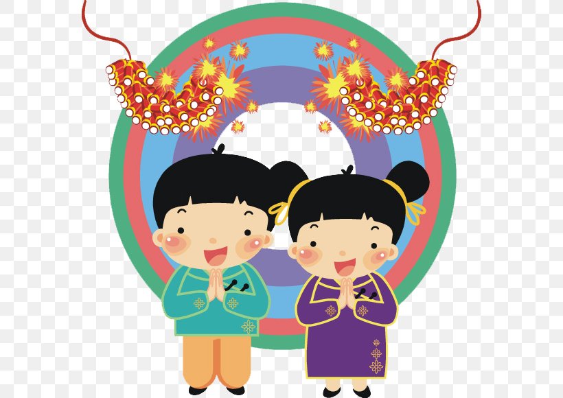 Chinese New Year Crafts New Years Eve New Years Resolution, PNG, 582x580px, Chinese New Year, Art, Boy, Cartoon, Child Download Free