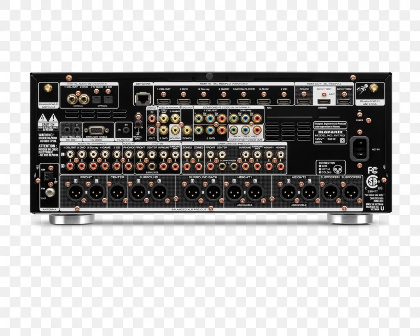 Marantz AV7704 11.2-Channel Network A/V Preamplifier Home Theater Systems AV Receiver, PNG, 1280x1024px, Home Theater Systems, Amplifier, Audio Equipment, Audio Power Amplifier, Audio Receiver Download Free