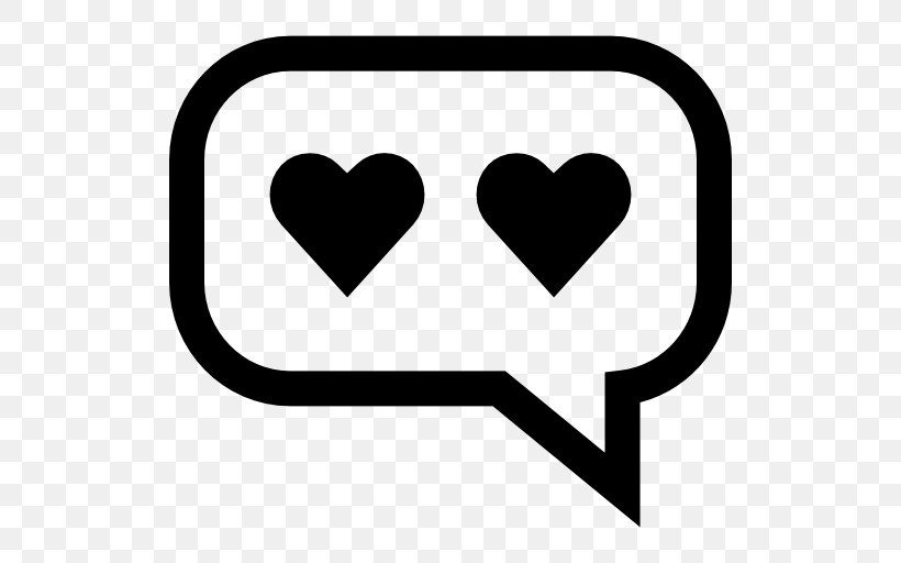 Speech Balloon Online Chat Clip Art, PNG, 512x512px, Speech Balloon, Black And White, Communication, Conversation, Heart Download Free