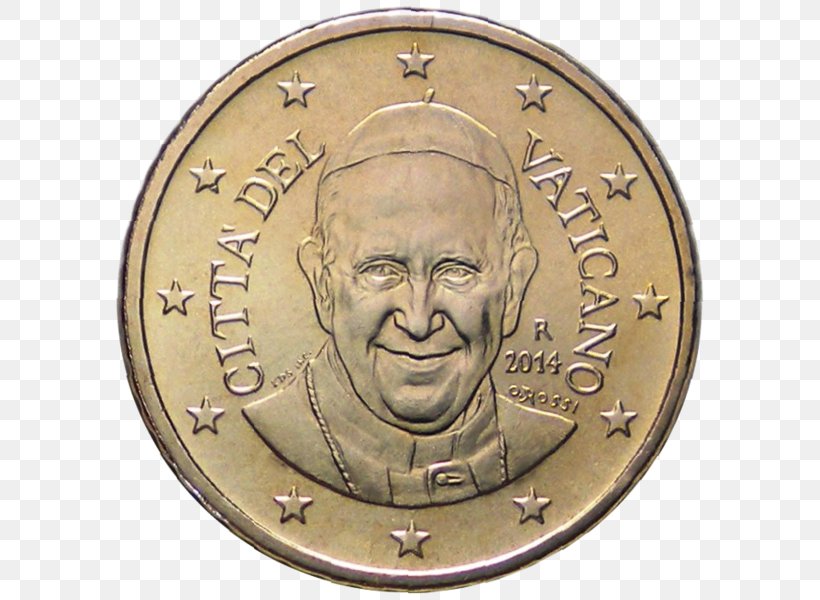 Pope Francis Vatican City Vatican Euro Coins 50 Cent Euro Coin, PNG, 600x600px, 1 Cent Euro Coin, 50 Cent Euro Coin, 50 Euro Note, Pope Francis, Cent Download Free