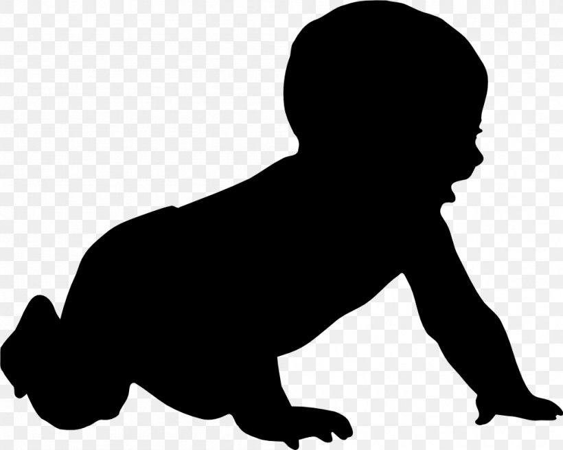 Silhouette Infant Drawing Clip Art, PNG, 999x798px, Silhouette, Black, Black And White, Carnivoran, Child Download Free