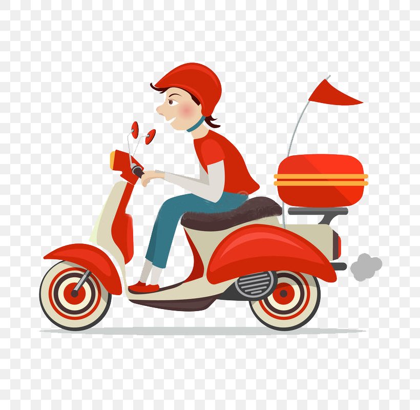 Scooter Delivery Motorcycle Royalty-free, PNG, 800x800px, Scooter, Automotive Design, Bicycle, Christmas, Courier Download Free