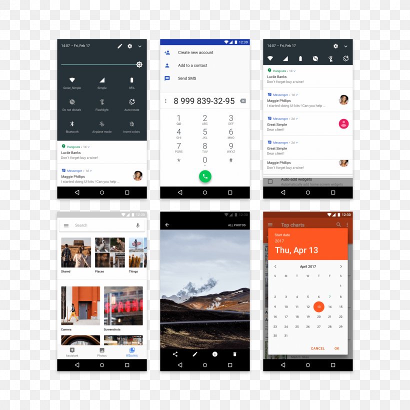 Android Nougat User Interface Design Graphical User Interface, PNG, 1720x1720px, Android, Android Nougat, Brand, Computer Software, Display Advertising Download Free
