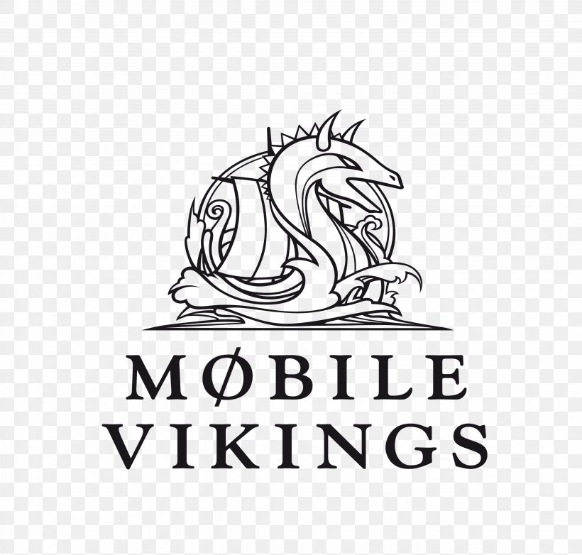 Logo Mobile Phones Mobile Vikings Brand Font, PNG, 4316x4121px, Logo, Area, Artwork, Black, Black And White Download Free