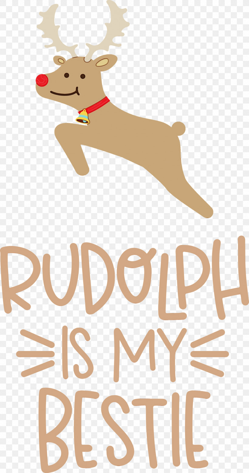 Reindeer, PNG, 1582x3000px, Rudolph Is My Bestie, Antler, Cartoon, Character, Christmas Download Free
