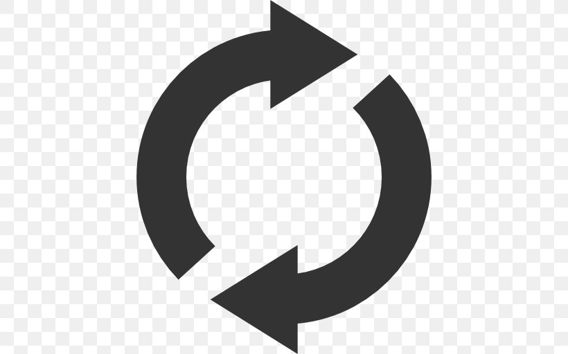 Recycling Symbol, PNG, 512x512px, Symbol, Black And White, Brand, Computer Software, Crescent Download Free
