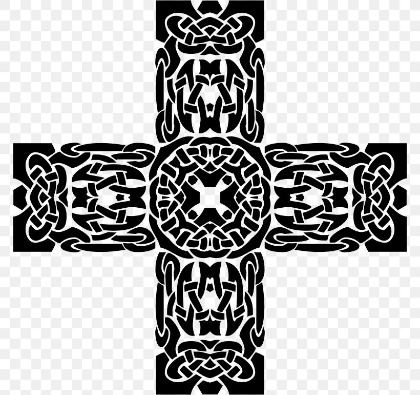 Cross Celtic Knot Silhouette, PNG, 770x770px, Cross, Black, Black And White, Celtic Cross, Celtic Harp Download Free