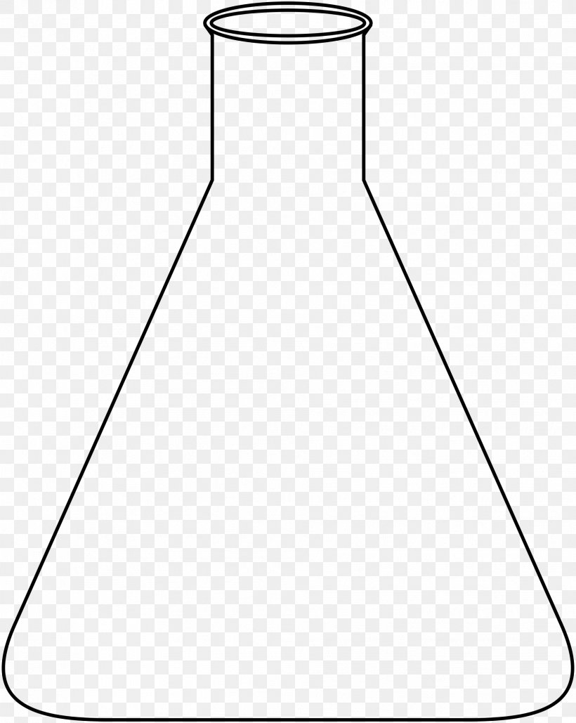 Erlenmeyer Flask Beaker Laboratory Flasks Laboratory Glassware, PNG, 1912x2400px, Erlenmeyer Flask, Area, Beaker, Black And White, Chemistry Download Free