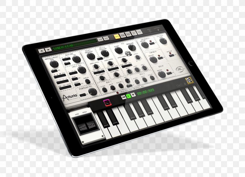Musical Keyboard Arturia IPad 2 Sound Synthesizers Expander, PNG, 900x651px, Musical Keyboard, Analog Synthesizer, Apple, Apple Ipad Family, Arturia Download Free