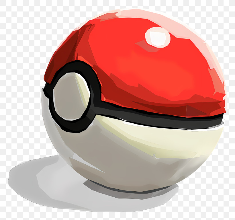 Pokemon - Red And White Pokeball Illustration PNG