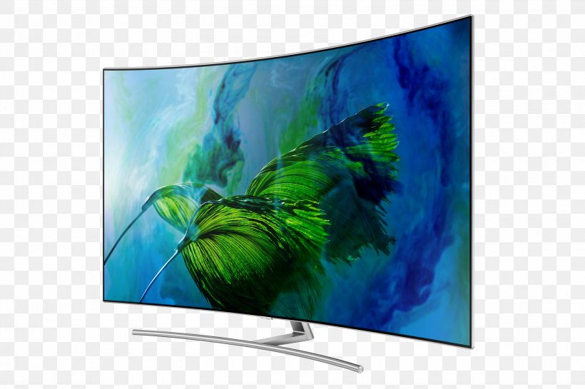 Quantum Dot Display 4K Resolution Samsung Ultra-high-definition Television, PNG, 3000x2000px, 4k Resolution, Quantum Dot Display, Advertising, Computer Monitor, Curved Download Free