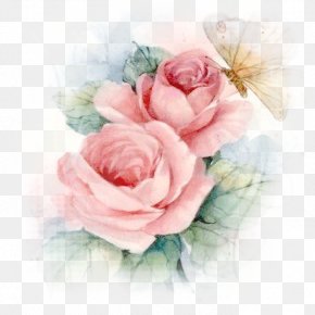 Painting - Watercolor Painting Watercolor: Flowers Garden Roses PNG