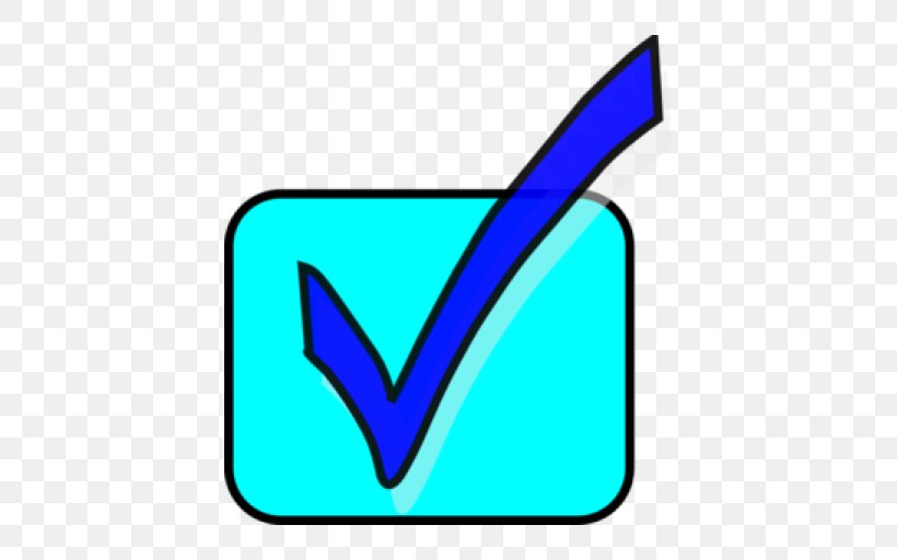 Checkbox Check Mark Clip Art, PNG, 512x512px, Checkbox, Aqua, Area, Button, Check Mark Download Free