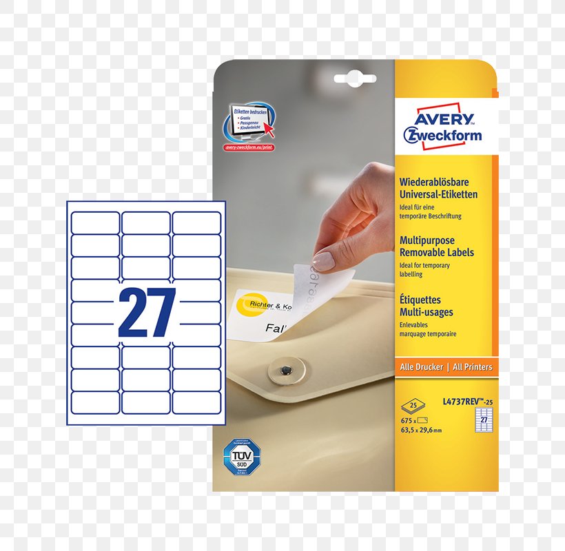 Paper Label Printing Avery Dennison Avery Zweckform, PNG, 800x800px, Paper, Adhesive, Avery Dennison, Avery Zweckform, Box Download Free