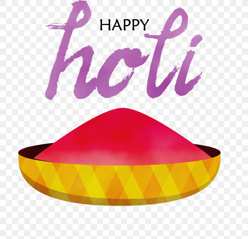 Font Yellow Meter, PNG, 3000x2887px, Happy Holi, Meter, Paint, Watercolor, Wet Ink Download Free