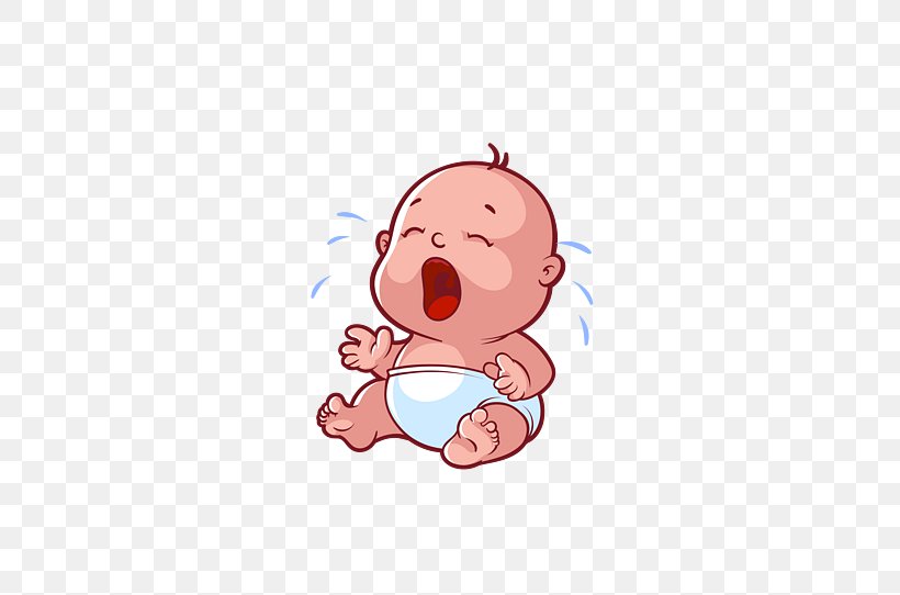 Infant Crying Cartoon Clip Art, PNG, 561x542px, Watercolor, Cartoon ...