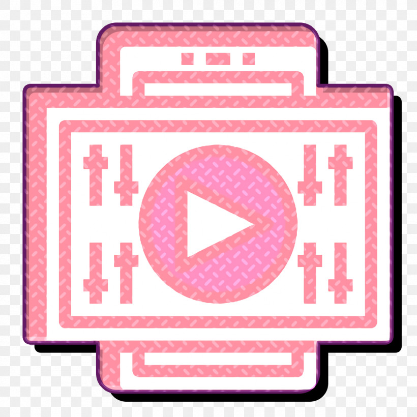 Ui Icon Mobile Interface Icon Video Icon, PNG, 1090x1090px, Ui Icon, Line, Material Property, Mobile Interface Icon, Pink Download Free