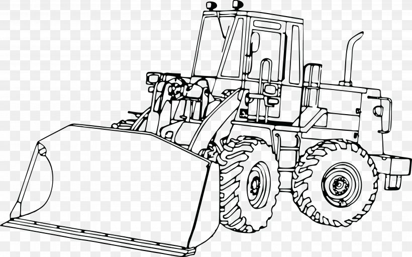 Caterpillar Inc. John Deere Bulldozer Tractor Heavy Machinery, PNG, 4000x2495px, Caterpillar Inc, Architectural Engineering, Auto Part, Black And White, Bulldozer Download Free