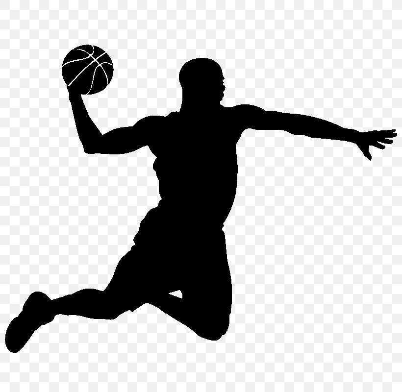 Basketball Slam Dunk Silhouette Clip Art, PNG, 800x800px, Basketball, Arm, Ball, Basketball Sleeve, Black Download Free