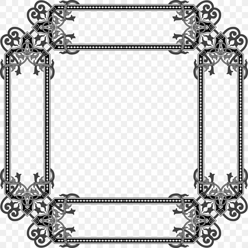 Picture Frames Clip Art, PNG, 2238x2238px, Picture Frames, Black And White, Body Jewelry, Data, Hardware Accessory Download Free