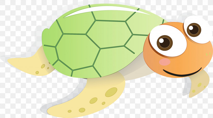 Tortoise Turtle Cartoon Green Sea Turtle, PNG, 3000x1670px, Watercolor, Animal Figure, Cartoon, Green, Green Sea Turtle Download Free