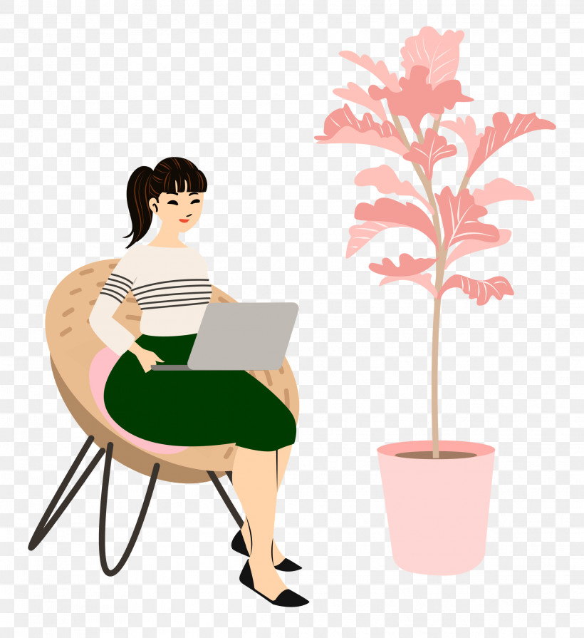 Alone Time Lady Computer, PNG, 2289x2500px, Alone Time, Behavior, Cartoon, Chair, Computer Download Free