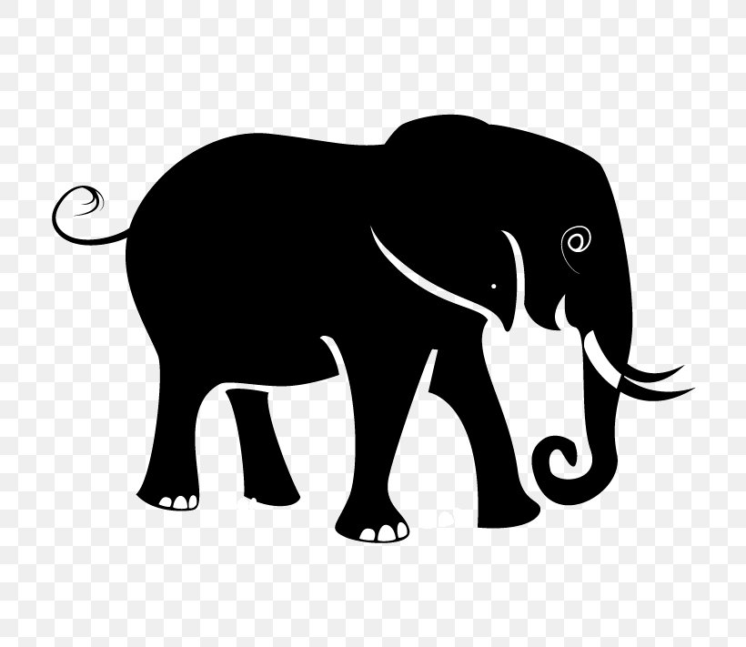 Asian Elephant Clip Art, PNG, 716x711px, Asian Elephant, African Elephant, Art, Black, Black And White Download Free