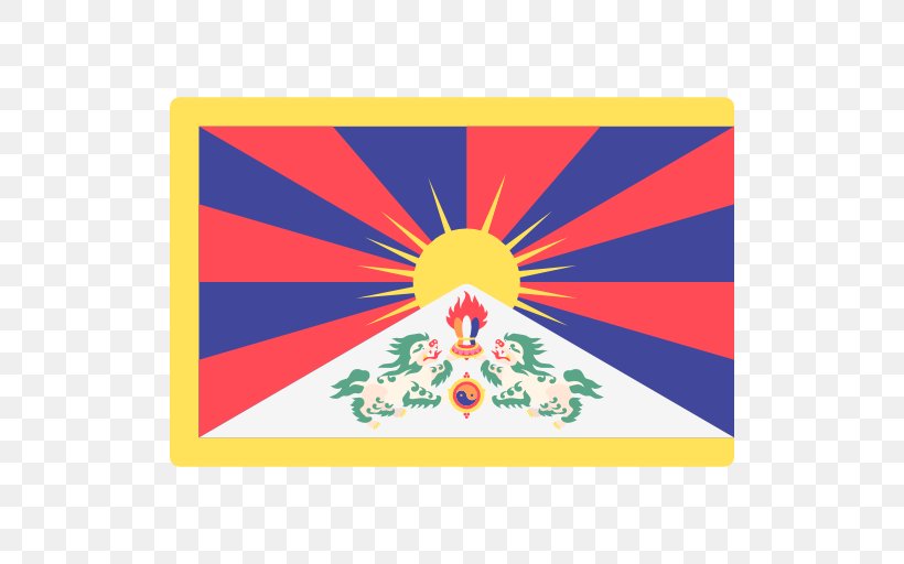 Flag Of Tibet National Flag Free Tibet, PNG, 512x512px, Tibet, Area, Border, China, Flag Download Free