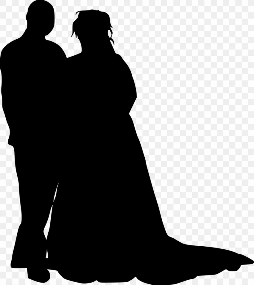 Wedding Invitation Silhouette Bridegroom Clip Art, PNG, 911x1024px, Wedding Invitation, Black, Black And White, Bride, Bridegroom Download Free