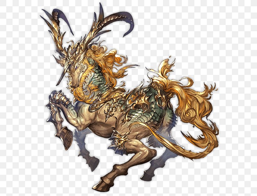 Granblue Fantasy Yellow Dragon Four Symbols Qilin, PNG, 640x628px, Granblue Fantasy, Azure Dragon, Black Tortoise, Dragon, Fictional Character Download Free