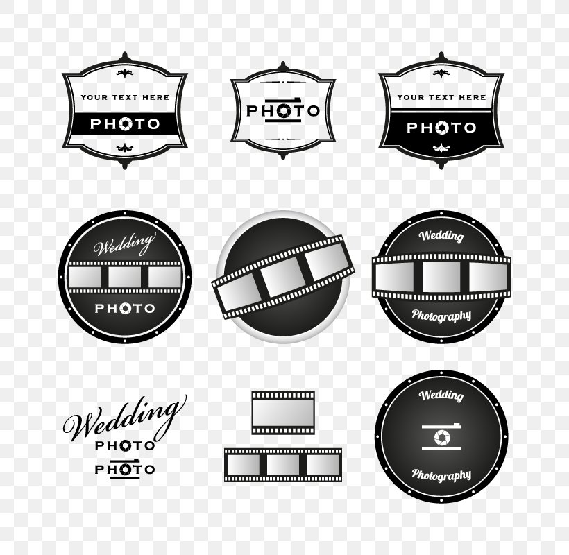 Logo Euclidean Vector Photography Film, PNG, 800x800px, Logo, Black And White, Brand, Button, Emblem Download Free
