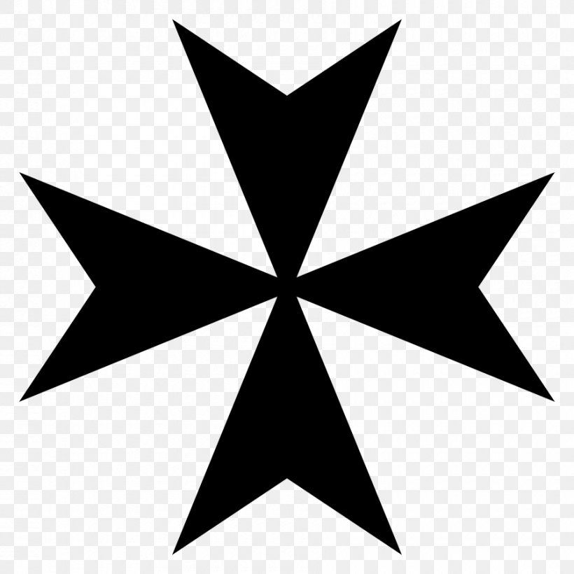 Maltese Cross Christian Cross Malta Symbol, PNG, 900x900px, Maltese Cross, Area, Black, Black And White, Chi Rho Download Free