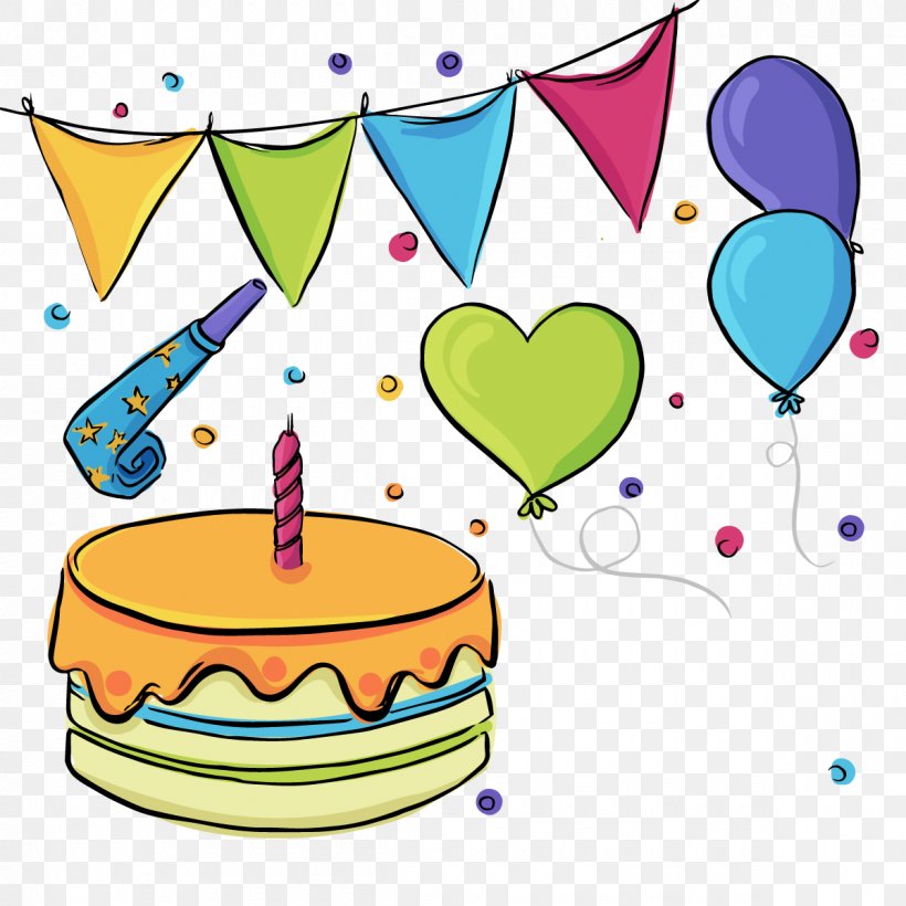 Vector Birthday Cake, PNG, 1200x1200px, Birthday Cake, Artwork, Balloon, Birthday, Cake Download Free