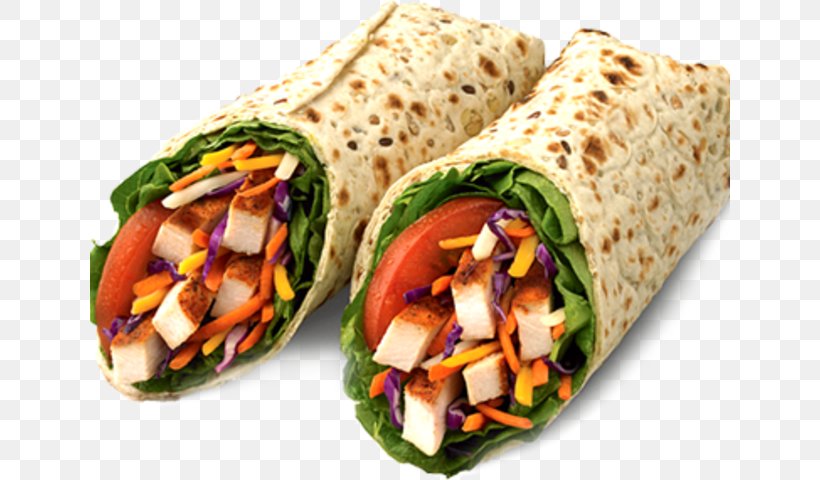 Wrap Delicatessen Merinda's Deli & Grill Vegetarian Cuisine Dish, PNG, 640x480px, Wrap, Appetizer, Chicken As Food, Chickfila, Cuisine Download Free
