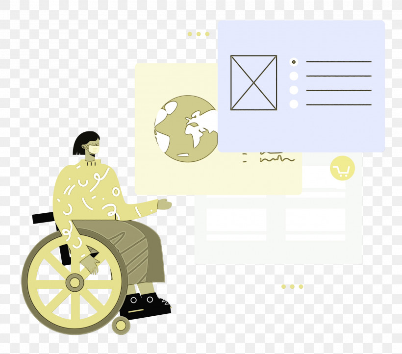Cartoon Drawing Poster Painting Visual Arts, PNG, 2500x2204px, Wheel Chair, Biology, Cartoon, Drawing, Paint Download Free